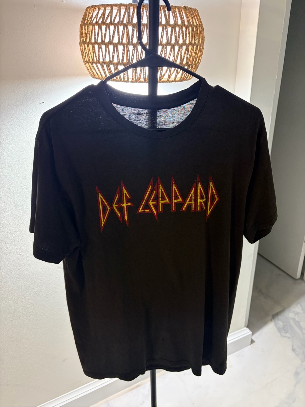 Def Leppard Black Short Sleeve Logo Tee